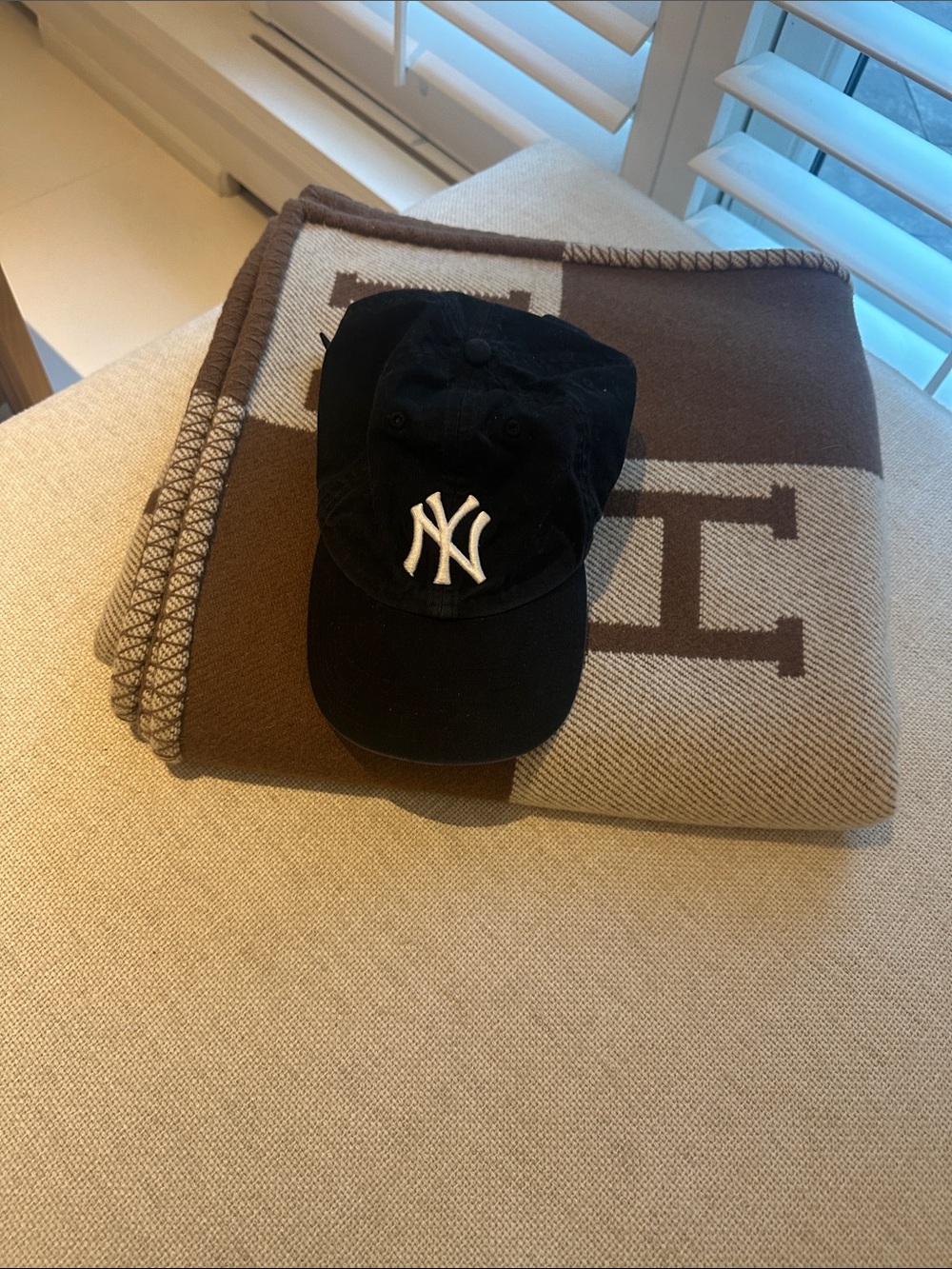 Black Curved-Brim Baseball Cap